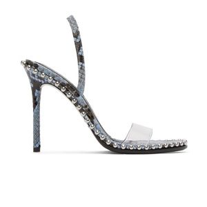 Alexander Wang Nova Stud Snakeskin Heel Size 40
